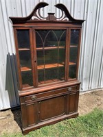 1940'S GLASS FRONT HUTCH