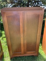 MID CENTURY WOOD CABINET ROUGH CONDITION
