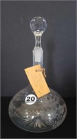 ETCHED CRYSTAL DECANTER