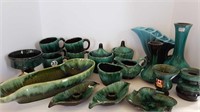 LARGE ASSORTMENT OF BLUE MOUNTAIN POTTERY PIECES