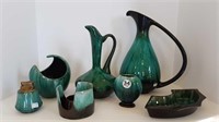 LARGE ASSORTMENT OF BLUE MOUNTAIN POTTERY PIECES