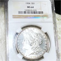 1904 Morgan Silver Dollar NGC - MS64
