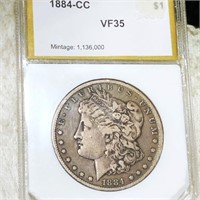 1884-CC Morgan Silver Dollar PCI - VF35