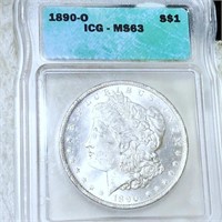 1890-O Morgan Silver Dollar ICG - MS63