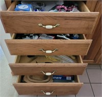 4 Kitchen Cabinet Drawers - ALL Contents