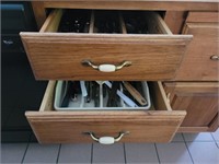 2 Kitchen Drawers - Flatware- all items