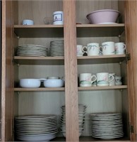 Pfaltzgraff Dishes in Cabinet