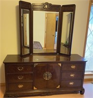 Heritage Asian Dresser w/ Mirror