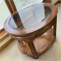 Thomasville Beveled Glass Side Table