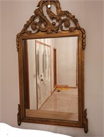 Gold Toned Ornate Mirror 47x28