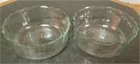 Glass Serving Bowls x 2