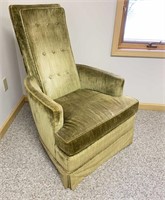 Vintage Green Swivel Rocker Chair