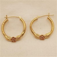 14K Rose & Yellow Gold Earrings