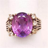 10K Ring Purple Sapphire
