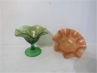 2 Carnival Glass Bowls