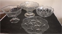 Assorted glass Serving dishes