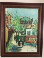 Maurice Utrillo Framed Print on Canvas 29 x 23