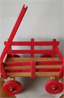 Wood child's doll wagon, hand cross piece missing