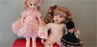 3 Dolls, Madame Alexander 14" pink Renoir doll.