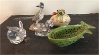 Collection of ceramic & glass figurines