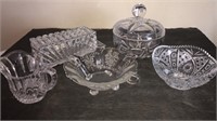 Assorted Glass Dishes (candy, creamer, Crystal