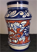 Mexican terra-cotta vase/pot 
11” tall