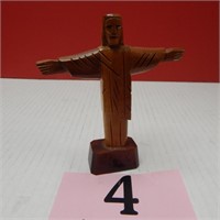 CARVED WOODEN JESUS 5 IN