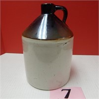 STONEWARE JUG 11 IN, SMALL CHIP ON UNDERSIDE BASE