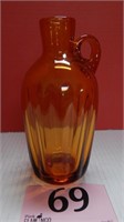 AMBER GLASS JUG 9 IN