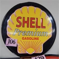 SHELL GASOLINE METAL SIGN 23 IN