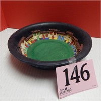BOWL WITH RAISED HOUSE DESIGN 10 IN