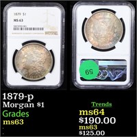 NGC 1879-p Morgan Dollar $1 Graded ms63 By NGC