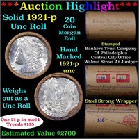 ***Auction Highlight*** Full solid date 1921-p Unc