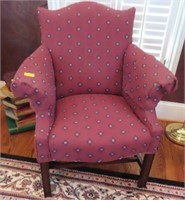 STRAIGHT LEG CHIPPENDALE STYLE ARM CHAIR - 2