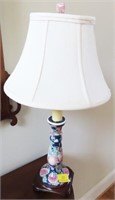CERAMIC CANDLESTICK - ASIAN STYLE LAMP WITH SHADE