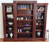 MAHOGANY 3 SECTION BOOKCASE