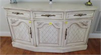 FRENCH STYLE CONSOLE WITH 3 DRAWERS AND 3 RAISED P