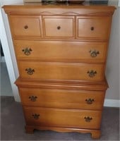 SUMTER CABINET CO. MAPLE CHEST ON CHEST