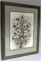 WHITE DOGWOOD FLOWERS BY B. UNDERWOOD #1340/1500 P