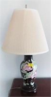 ASIAN STYLE TABLE LAMP WITH SHADE - 3-WAY