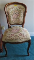 FRENCH STYLE UPHOLSTERED SIDE CHAIR