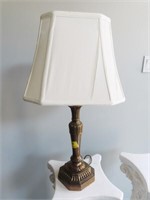 METAL TABLE LAMP WITH SHADE - WORKS