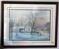 FARM HOUSE IN WINTER BY ROBERT TINO