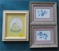 3 PRINTS: 2 MAGNOLIA PRINTS AND FROG IN A BASKET