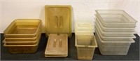 (14) Assorted Cold Food Prep Pans And Lids