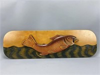 Oscar Peterson Style Jumping Brown Trout Plaque