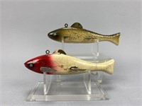 2 Paw Paw Fish Spearing Decoys