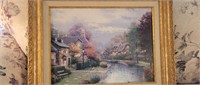 Framed 21x17 Thomas Kincade with certificate -