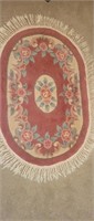 Floral oval area rug 4ft x37"