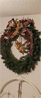 Large Christmas cherub wreath 36"